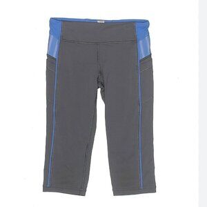 ** Ivivva Lululemon Girls Grey/Blue Capri Cropped Leggings Size 12